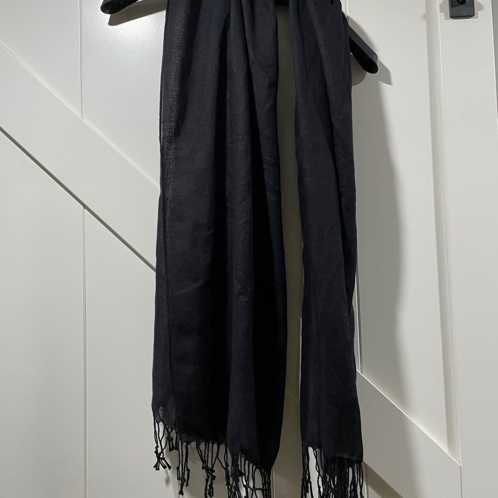 Black silk scarf